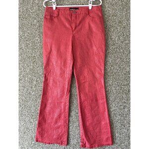 Express Jeans Womens 9 / 10 Pink Faux Snake Stretch Straight Full Leg Retro 90s